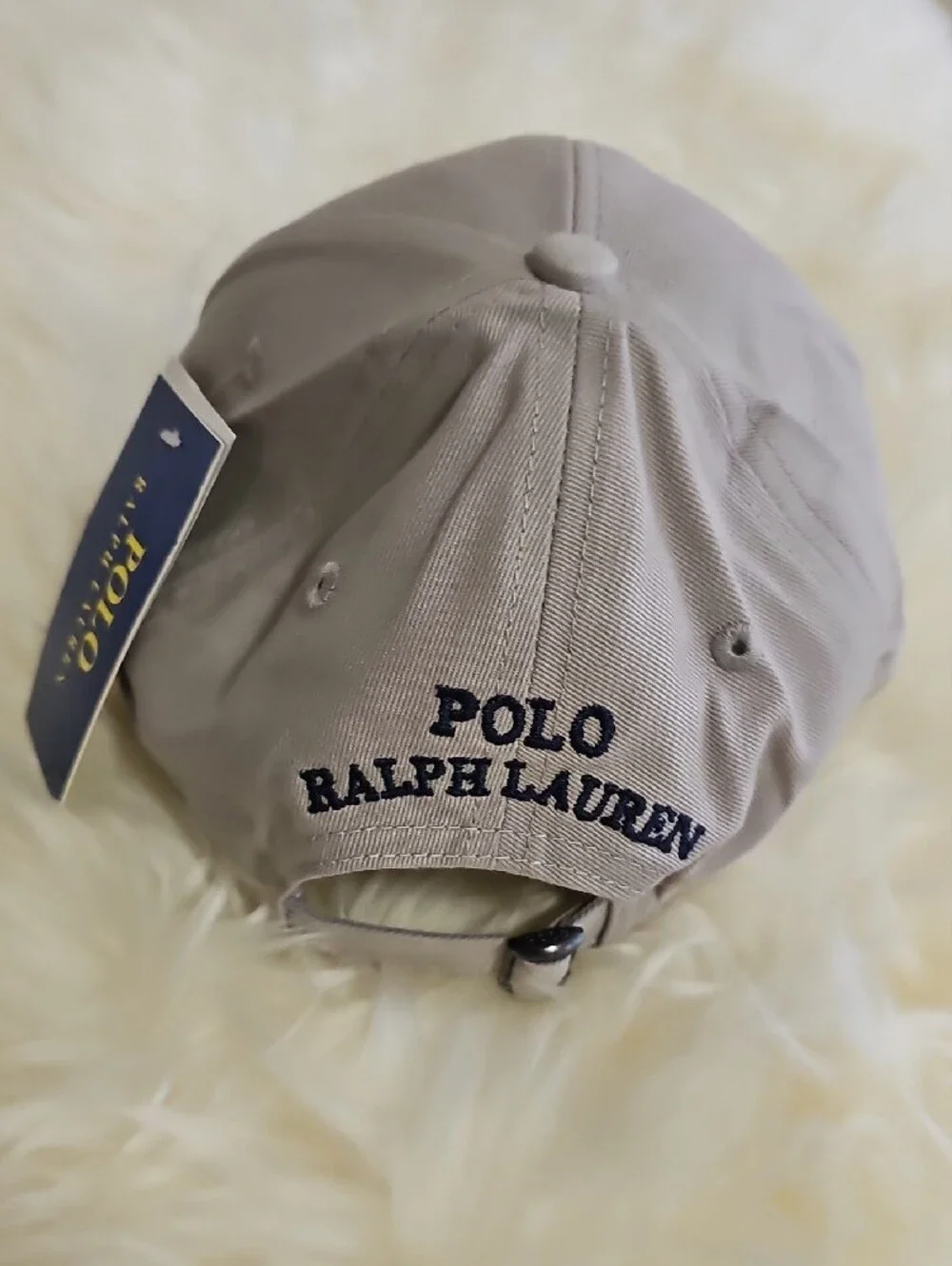 Polo by Ralph Lauren Light Gray Baseball Cap with Embroidered Pony